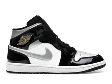 Size 8.5 - Air Jordan 1 SE Mid Black White Metallic Silver for