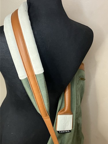 CAMINO golf sunday carry bag vintage Green & Brown Leather Trim Suede Strap - Picture 6 of 15