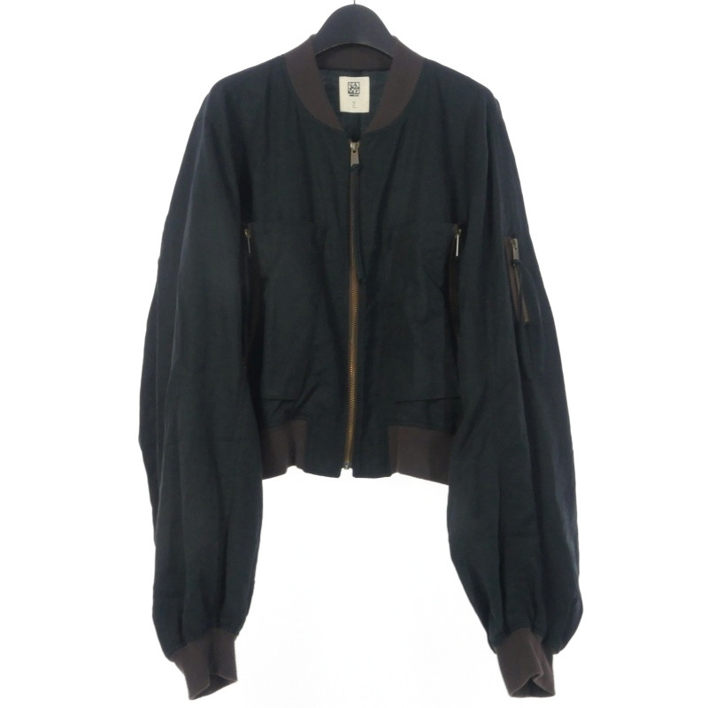 Burst 222 Vast222 MA-1 Zip Blouson Jacket Black Brown Men
