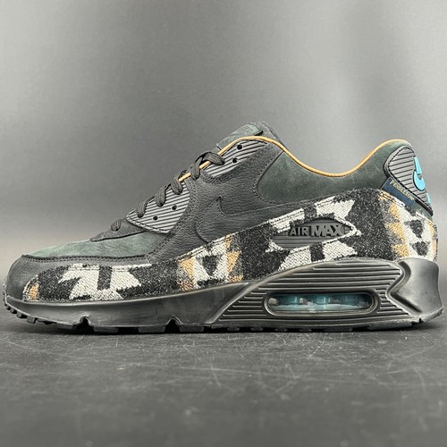 Nike Air Max 90 PND QS Black Pendleton 2016 Size 13 US Black Suede 825512-004 - Picture 10 of 14