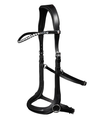 Waldhausen Schwarz VB Trensenzaum X-Line Gebisslos Sensation