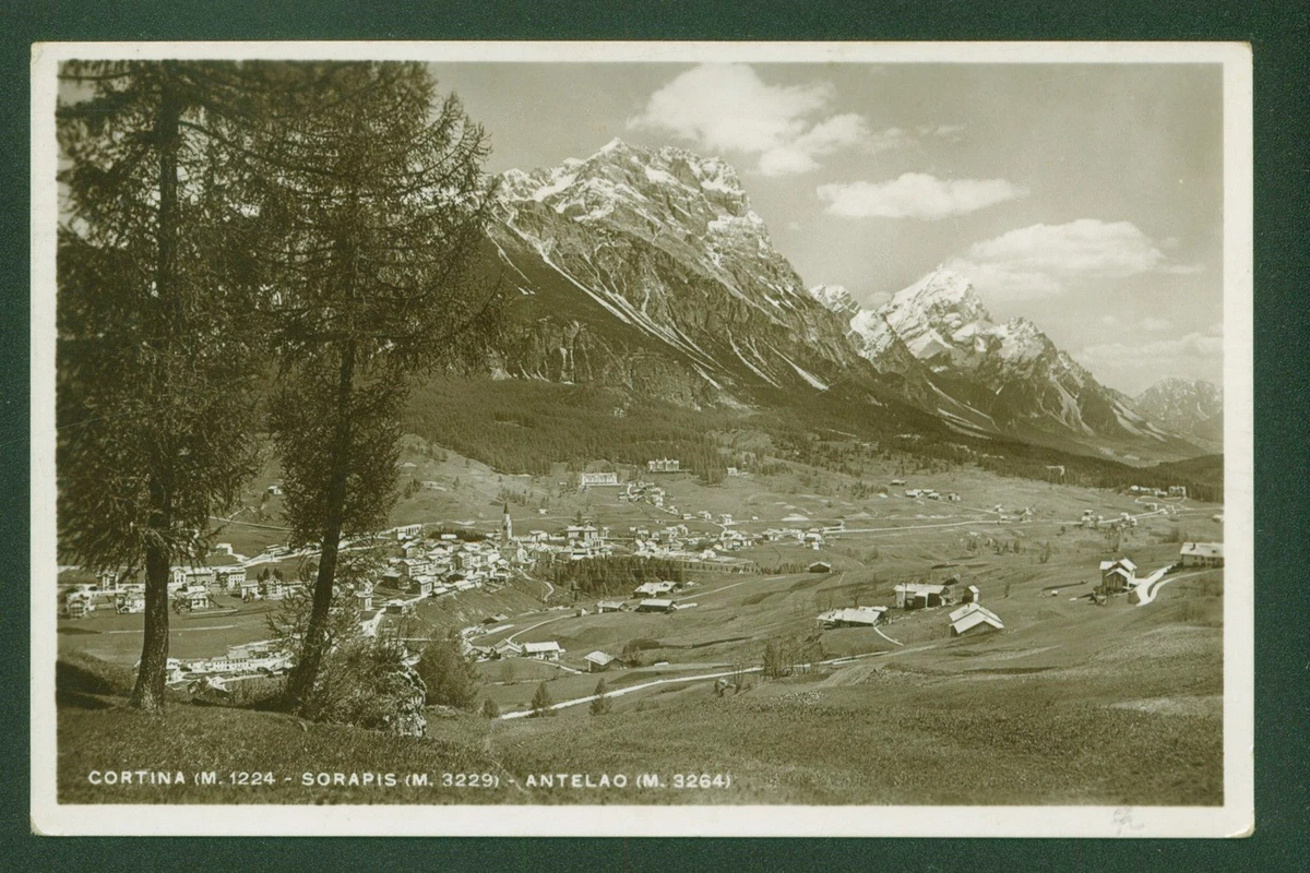 Cartolina Lago di Alleghe - Panorama verso Masarè 1942. - Cartolina