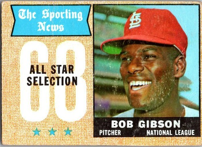 #ad #ad 1968 Topps #378 Bob Gibson St. Louis Cardinals $5.40