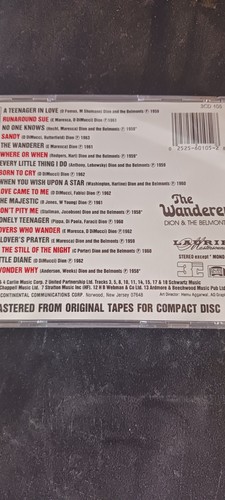Dion & The Belmonts – The Wanderer: 18 Original Hit Recordings CD Laurie VG! - Picture 2 of 2