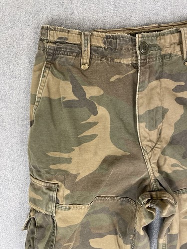 Vintage 90s Y2K Abercrombie & Fitch Paratrooper Baggy Camo Cargo Pant 32x28 - Bild 5 von 20