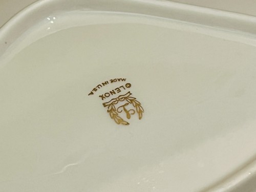 VTG LENOX 24k Gold Rimmed Fan Shape Tray Dish 1982 Decorative Plate -Stunning! - Picture 10 of 21