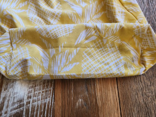 Tommy Bahama Pineapple Tote Bag Yellow White Casual Beach Sack - Picture 9 of 11