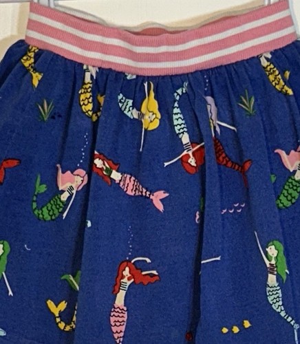 Hanna Andersson Little Girl Sz 120 Skirt Blue Mermaid Shorts Elastic Waist EUC - Picture 5 of 10
