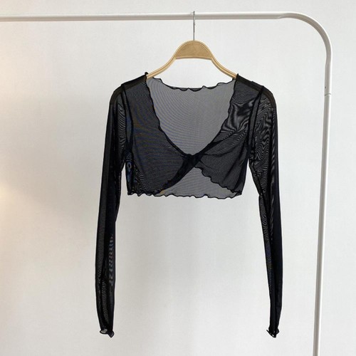 Comfortable Women's V neck Long Sleeve Top with Mesh Hood for Everyday - Picture 3 of 26
