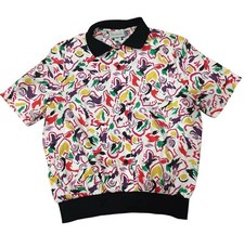 Diversity Floral Shirt 10P Geometric Shapes 90 s 80 s Colorful Abstract Artsy