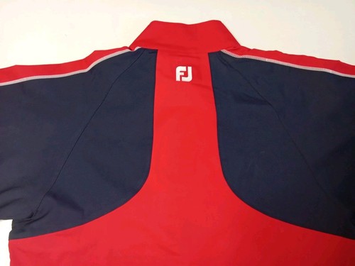 Men's FootJoy Red, White,Blue Pullover Short Sleeve Jacket Sz Small FootJoy Golf - Picture 7 of 8