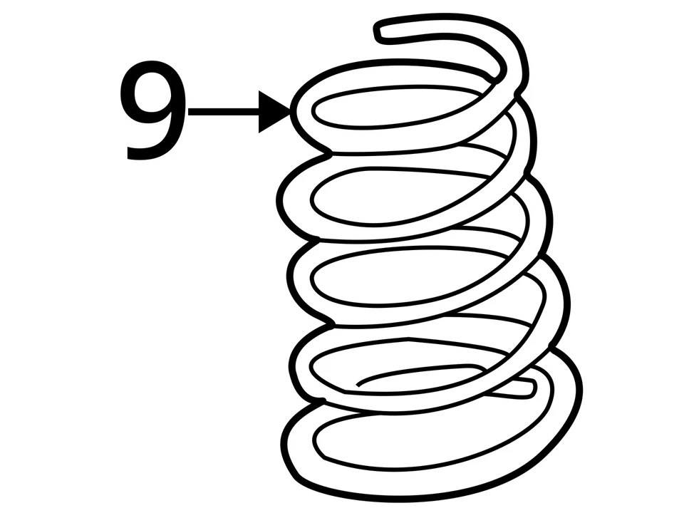 Muelle helicoidal delantero para conductor Toyota Sienna 1998-2003 - OEM TR8L8 Foto 3 de 3