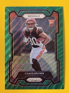 2023 Prizm Chase Brown RC Green Wave SP #318 Bengals 🔥🔥
