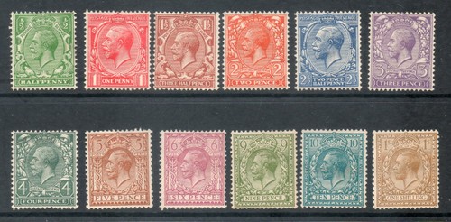 GB GV 1924 Block Cypher 1/2d - 1s conjunto de 12 sellos como nuevos MH sg418- SG429 - Imagen 1 de 2