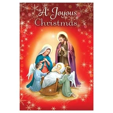 A Joyous Christmas Card Size 5.375in x 7.75in Pack of 6