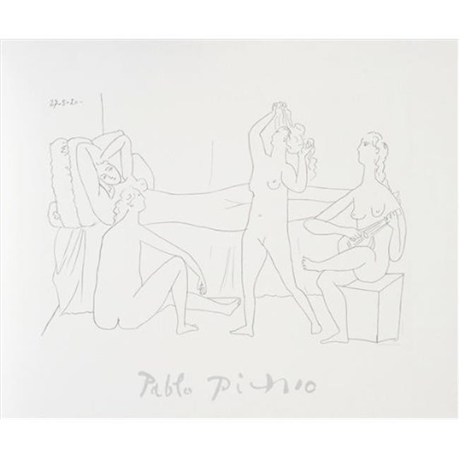 PABLO PICASSOパブロピカソ【QUATRE NUS AU HAREM】 Pablo Picasso 2073 Quatre nus au harem- Lithograph on Paper 29 In