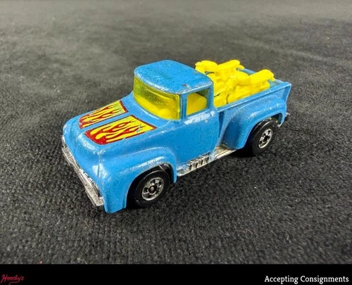 Vintage Original 1979 Hot Wheels '56 Hi-Tail Hauler Blackwall Blue Yellow Bikes