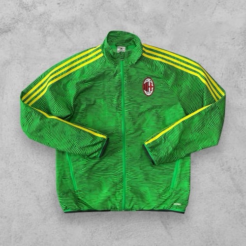 AC Milan Full Tracksuit Adidas Track Jacket Joggers Green - Picture 2 of 8