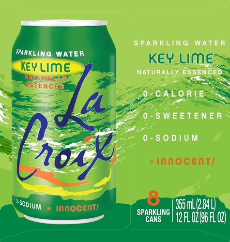 Erfrischendes LaCroix Key Limette Sprudelwasser, 12 flüssige Unzen - 8 Dosen - Glutenfrei - Bild 6 von 8