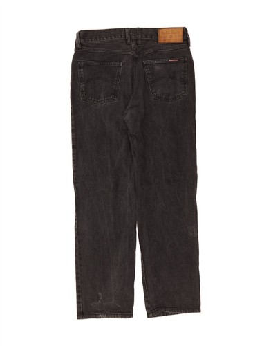 Pantalones de mezclilla rectos regulares para hombre MARLBORO CLASSICS W33 L34 algodón negro DO45 - Imagen 2 de 5
