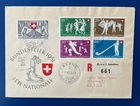Interesting SWITZERLAND 1951  registered First Day Cover  FDC Sc# B201-205