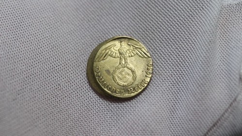 🧠🇩🇪 GERMANY ERROR COIN THIRD REICH OFF CENTRE B88 #K1231 - Video 1 of 1