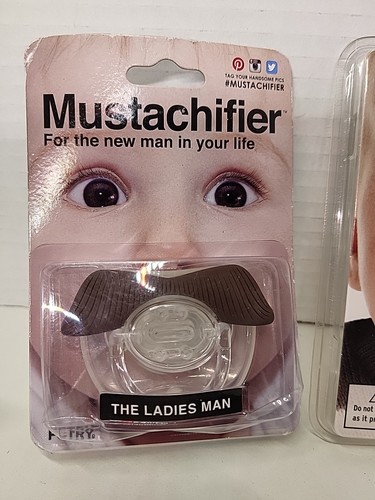 Pacifiers With Mustaches/ Goatee New - Picture 2 of 6