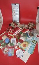 CHRISTMAS THEME Large Mixed Lot Embellishments Scrapbook Junk Journal