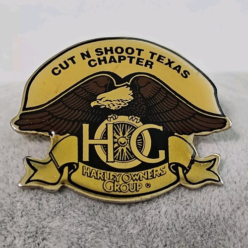 Vintage Cut-N-Shoot Texas Chapter HOG Harley Owners Group Member Pin - Picture 1 of 2