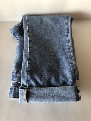 Calvin Klein Jeans Size 28/6 Womens Straight Leg Cuffed Blue Denim Capri - Picture 7 of 10