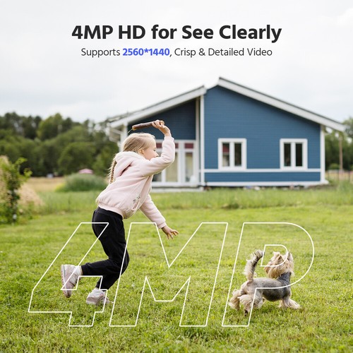 ANNKE 4PCS 4MP Wireless PTZ Solar Security Camera Battery Powered Outdoor IP65 - Picture 4 of 15