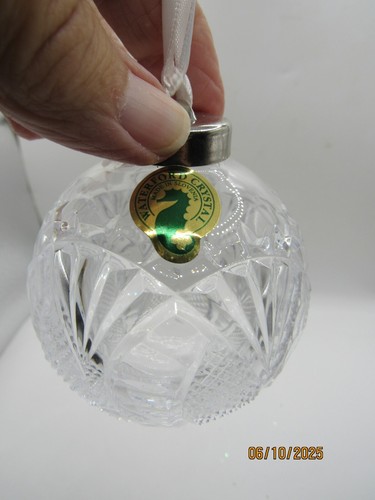 WATERFORD 3" KRISTALLKUGEL SEEPFERDCHEN ORNAMENT. WEIHNACHTEN EUC - Bild 3 von 5