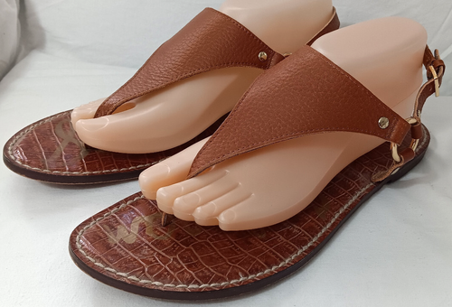 Sam Edelman Greta braune Leder-Riemensandalen Größe 10M - Bild 2 von 11