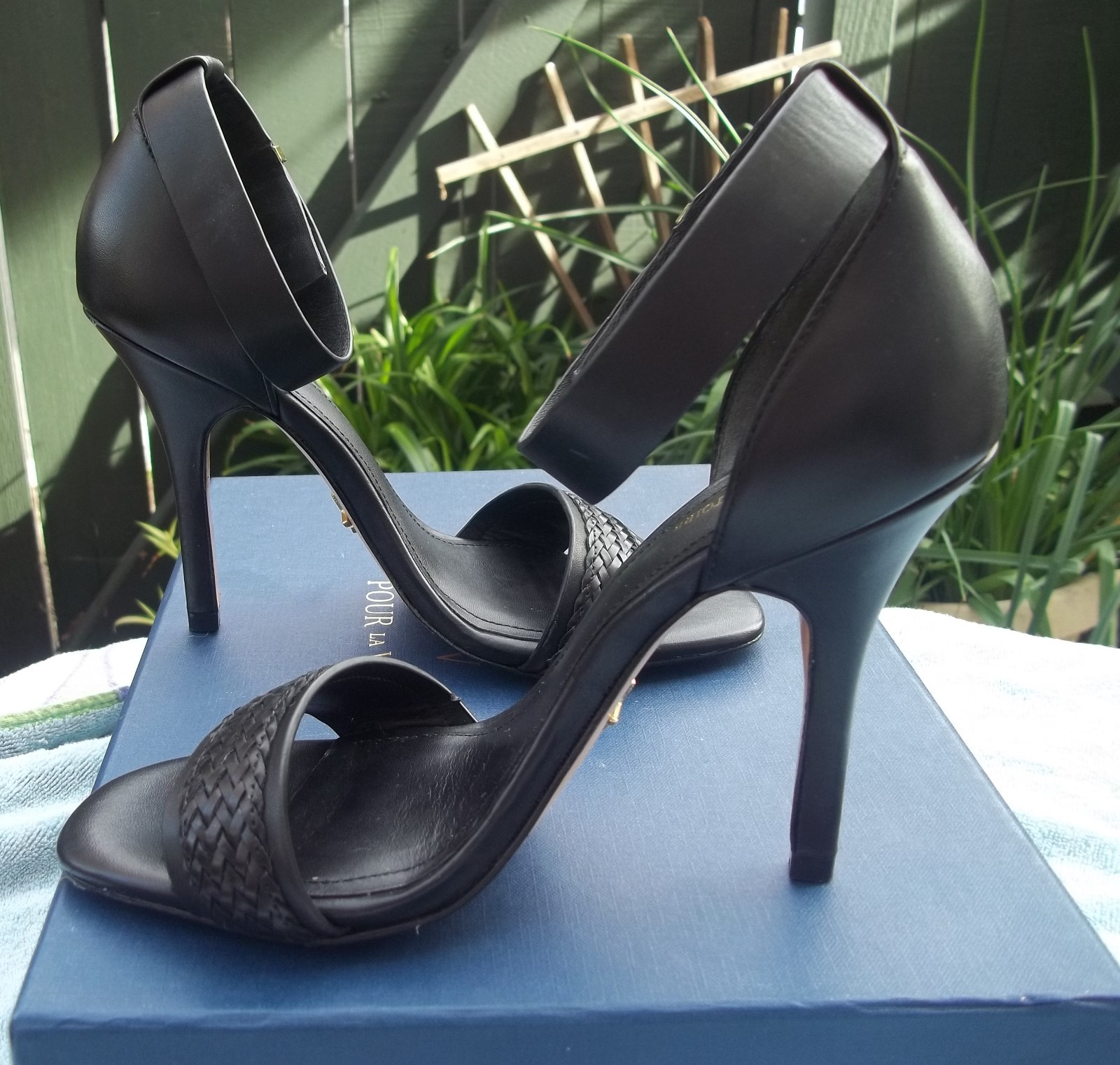 New Pour La Victorie Black Vachetta Leather Sexy Ankle Strap Strap Strap Heel Stilettos 6.5 f434ee New Pour La Victorie Black Vachetta Leather Sexy Ankle Strap Strap Strap Heel Stilettos 6.5 f434ee
