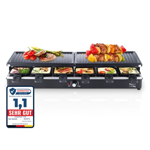 LUTEO RG1014 RACLETTE 12 PERSONEN ELEKTROGRILL 1350 W 2…
