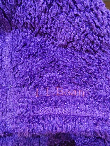 L.L. Bean Purple Polartec Fleece Vest Stand Up Collar Size Small Full Zip Coat - Picture 7 of 8