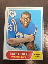 1968 Topps Football Tony Lorick card #204