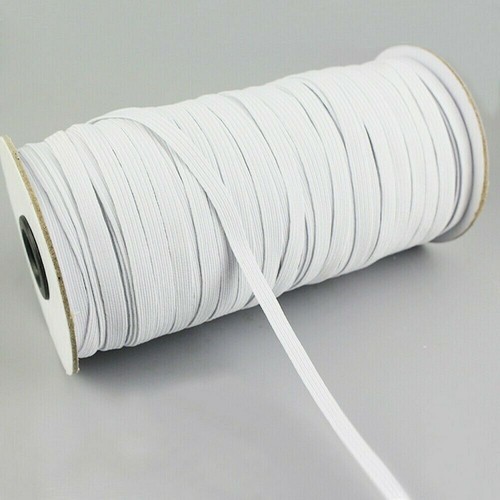 80/125 Yard Elastic Band Cord 6mm Width DIY Mask Sewing Trim Knitted Spandex - Picture 7 of 7