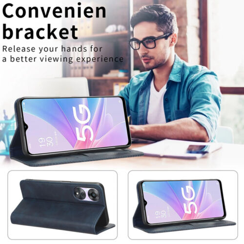 Magnetic Card Slot Wallet Case Cover For T-Mobile Revvl 6X Pro T Phone 2 Pro