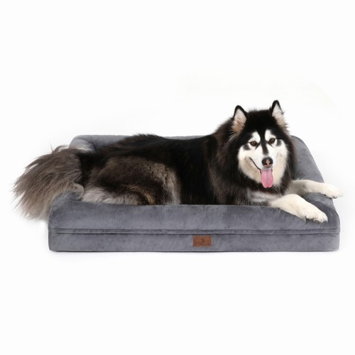 Medium Large Jumbo Dog Bed Orthopedic Memory Foam Dog Cushion Pet Bolster Sofa - Picture 36 of 40