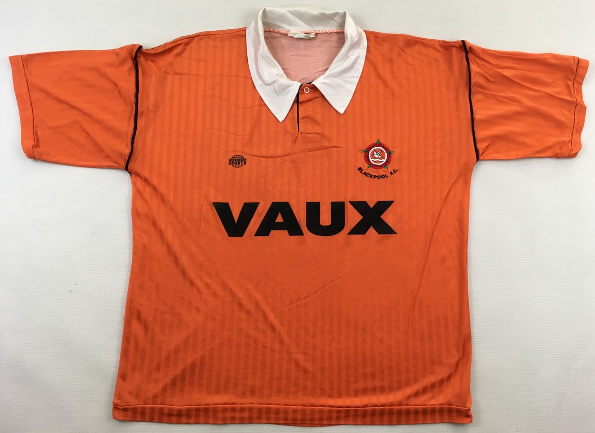 Blackpool FC 1990 1991 Vaux Cavendish Sports shirt home jersey