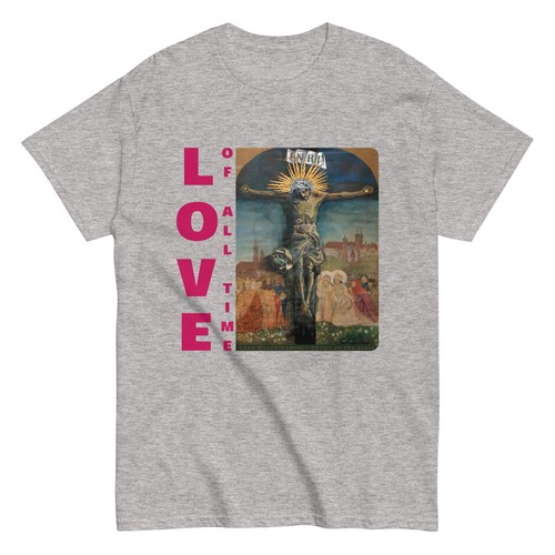 Amore di tutti i tempi - San Valentino - T-shirt uomo - regalo per lui fidanzato marito - arte - croce - Foto 12 di 17