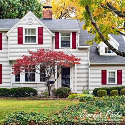 Ekena Millwork Gable Vents N' Louvers 36"Hx32"W Rectangular Pvc Paintable White - Picture 8 of 8