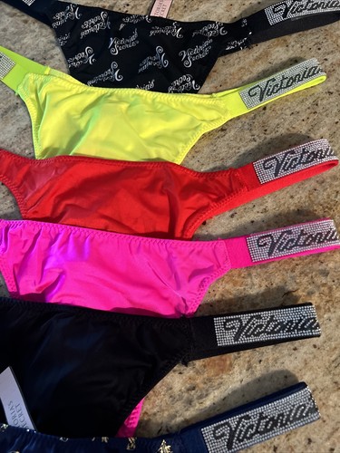 Victoria Secret 1 neues Design SHINE STRAP STRASS TANGA M, L, XL Farbe wählbar - Bild 3 von 15