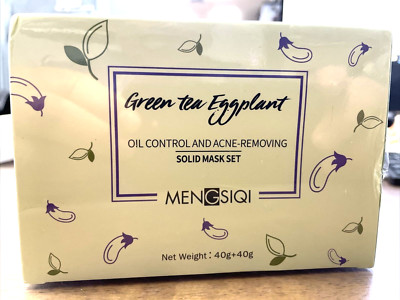 Mengsiqi Green Tea & Eggplant solid mask oil control & acne removing (On shelf)