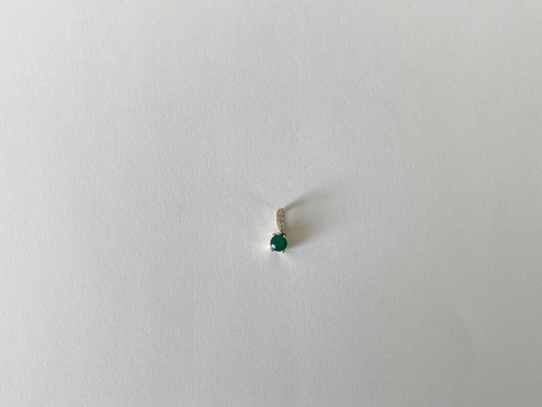 Emerald and Diamond Pendant 9ct Gold - Emerald and Diamond Little Gold Pendant - 第 6/19 張圖片