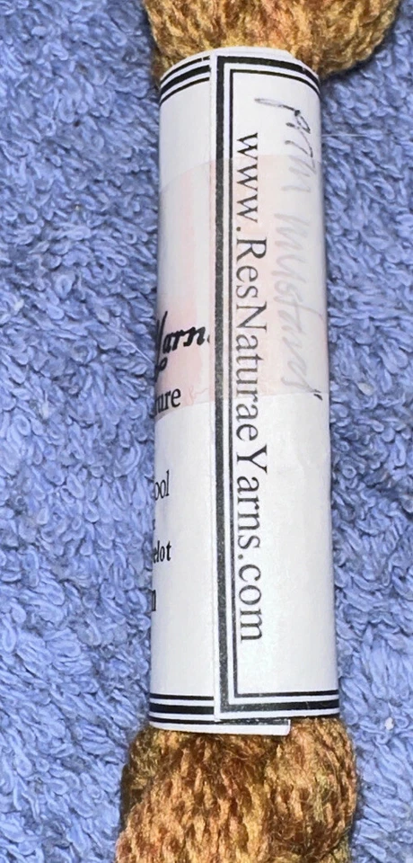 Res Naturae Yarns 100% Merino Wool Crewel Tapestry Yarn Prim Mustard Hand Dyed - Image 4 of 4