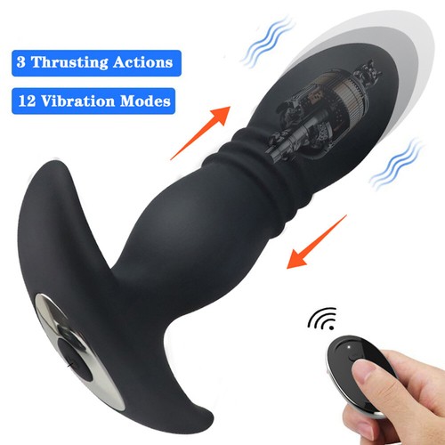Thrusting Anal Butt Plug Dildo Vibrator Prostate Massager Sex Toys for Men Women - Picture 2 of 16