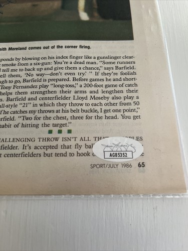 Keith Moreland Signed 1986 SPORT Magazine Page Chicago Cubs AUTO JSA Univ Texas - Picture 4 of 5