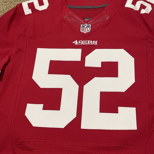 Nike San Francisco 49ers Patrick Willis #52 Authentic Jersey 468906-690 Sz 44 - Picture 3 of 12